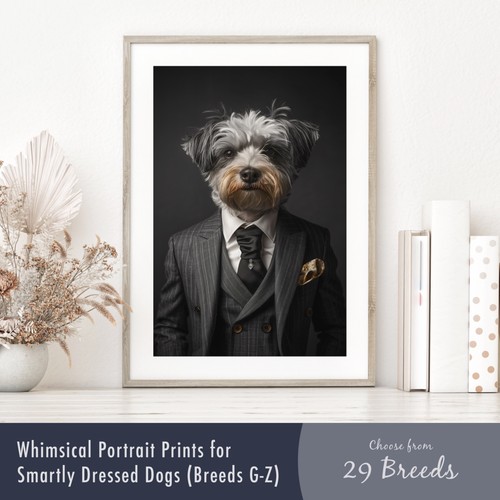 Smartly dressed dog - smartly, portrait