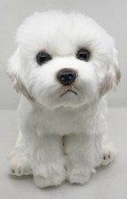 Sitting Maltese Stuffed Dog