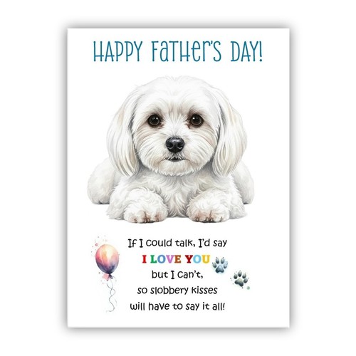 Maltese father day dog - maltese,