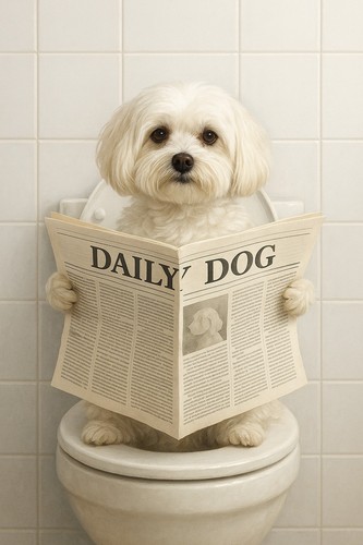 Maltese dog bathroom prints - maltese,