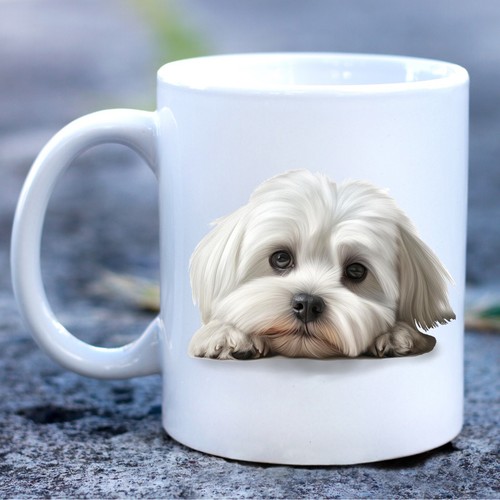 Pet dog mug - pet, watercolour