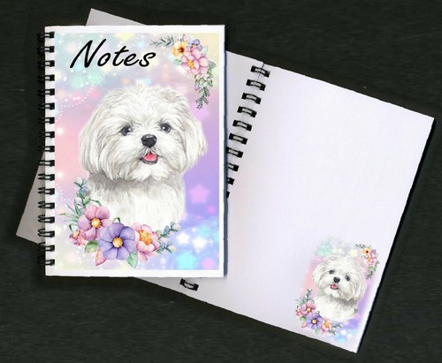 Maltese dog notebook notepad - maltese,
